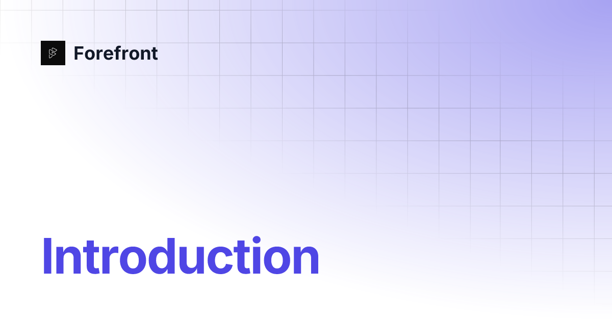 Introduction forefront
